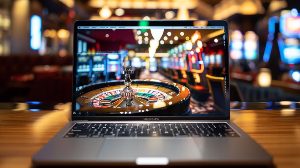 Layar papan skor roulette dengan nomor dan peluang permainan